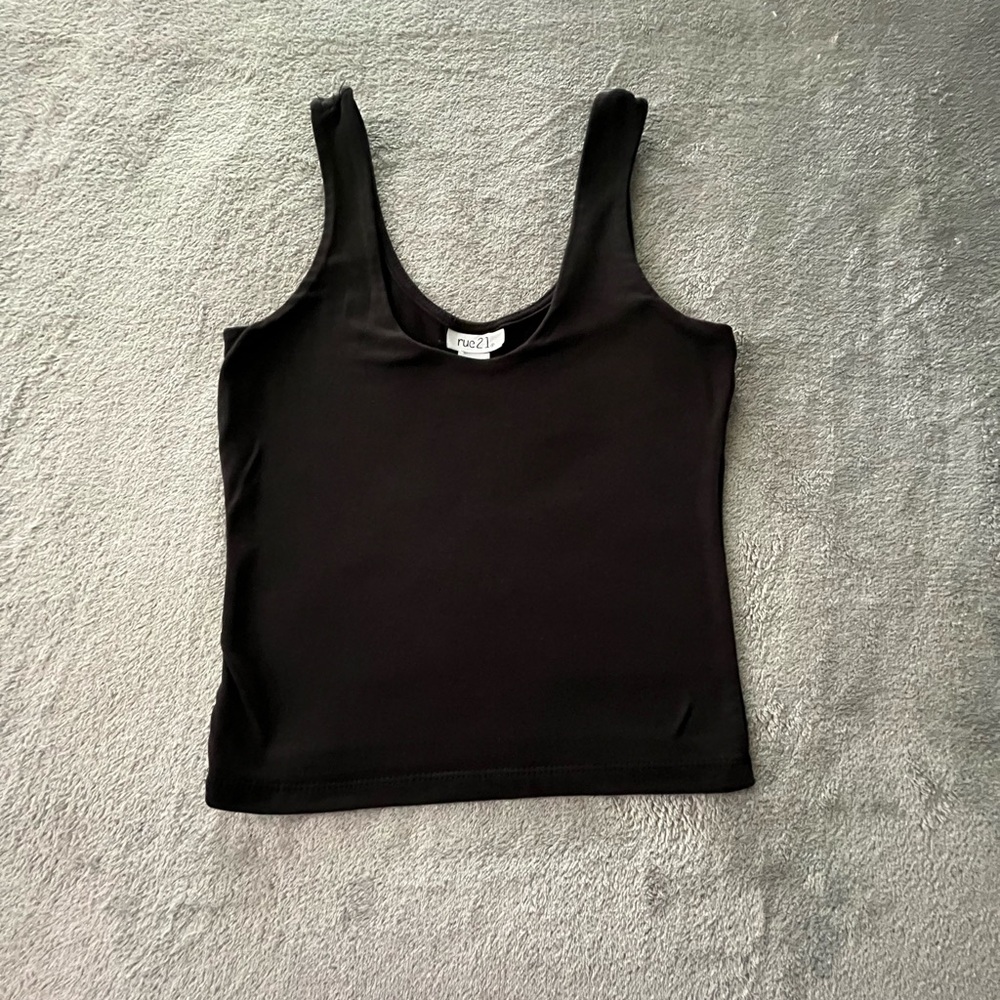 Black Crop Top Tight Strechy